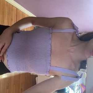 Lavender Hollister smocked top with bows